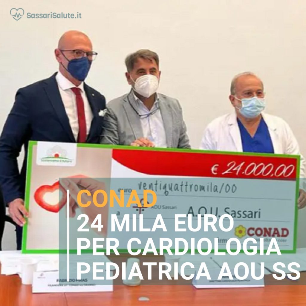 Dalla Conad 24mila euro per Cardiologia pediatrica dell’Aou Sassari